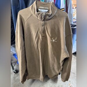 Columbia Tan Fleece Pullover River Lodge